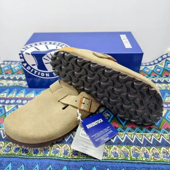 Birkenstock Boston Suede Taupe - Picture 3 of 5